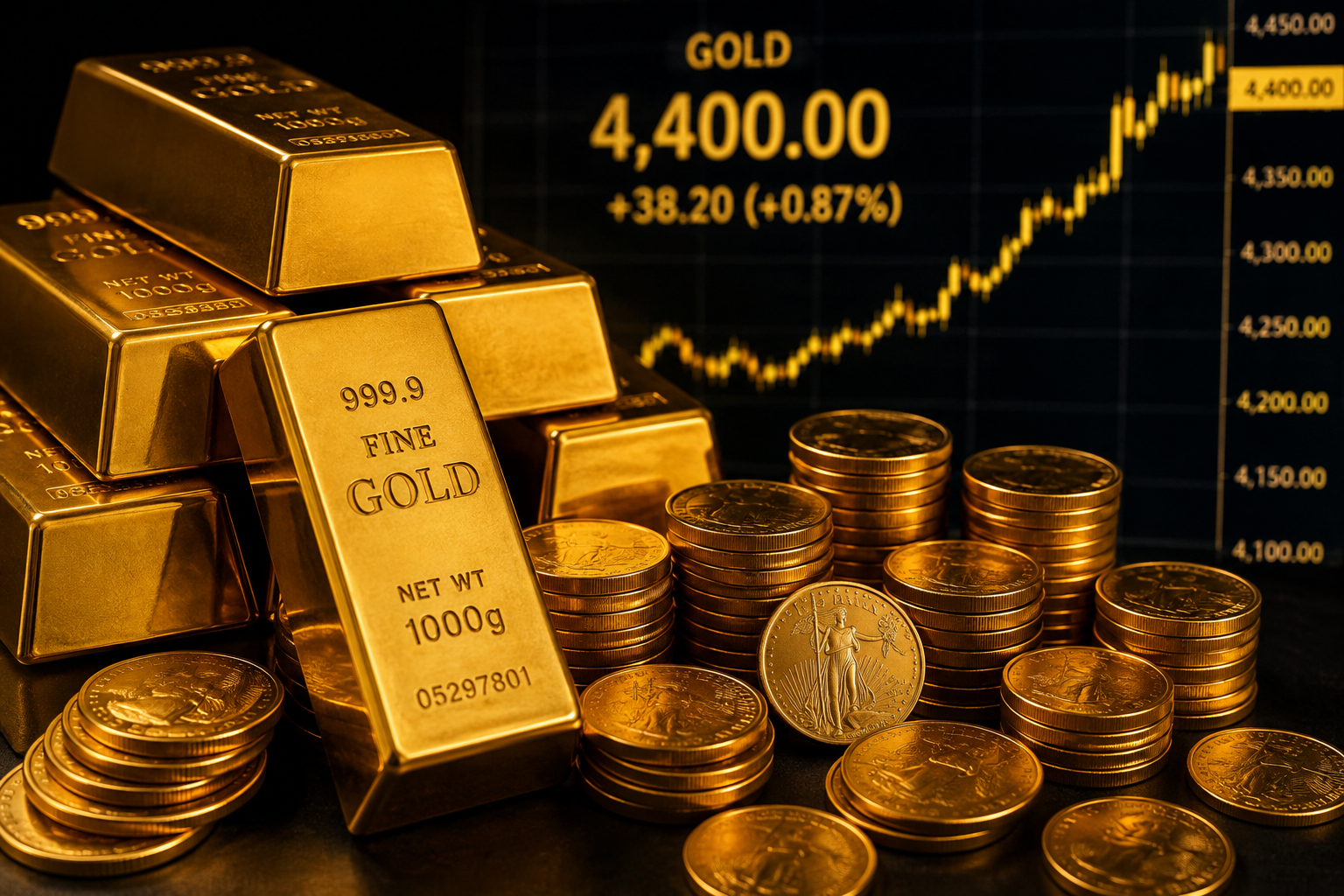 الذهب يتجاوز 4400 دولار للأونصة وسط ترقب بيانات التضخم الأمريكية